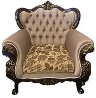 Ornate Tufted Oversize Chair