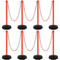 Orange Cones Barrier  6.6ft Chain  8pcs