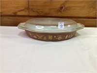 Pyrex Early American 1.5 Quart Divided Dish