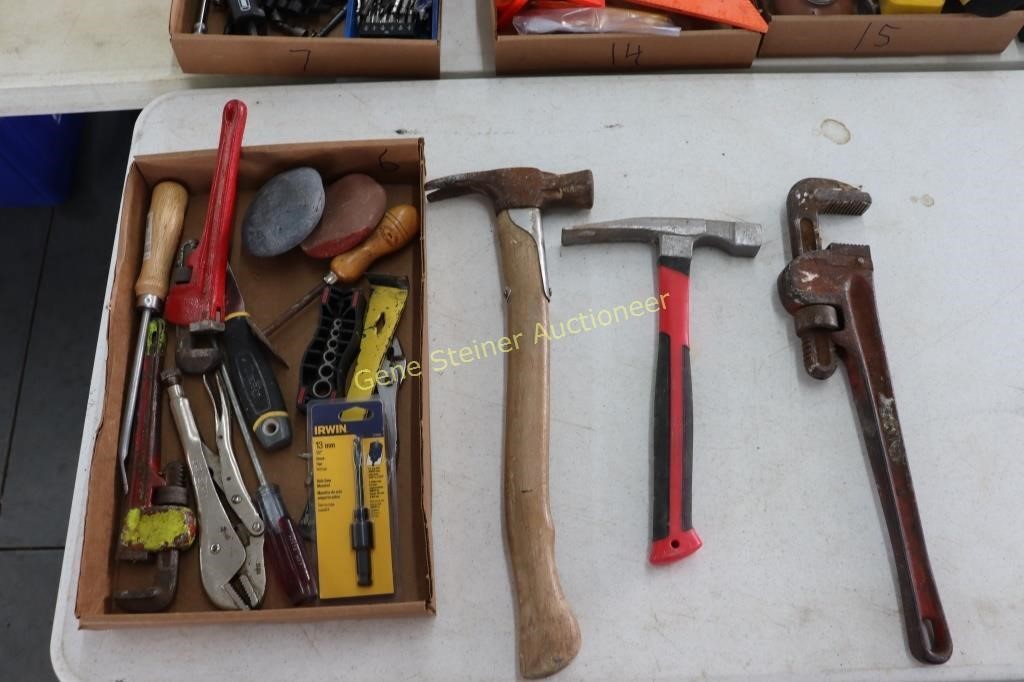 Hammer, Pipe Wrenches, Misc Tools