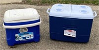 2 Rubbermaid & Igloo Coolers