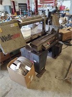 Wellsaw Tiger tooth power bandsaw w/ roller convey