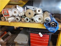Large assortment of vinyl, plastic sheeting and