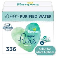Pampers Aqua Pure Baby Wipes 6X Flip-Top