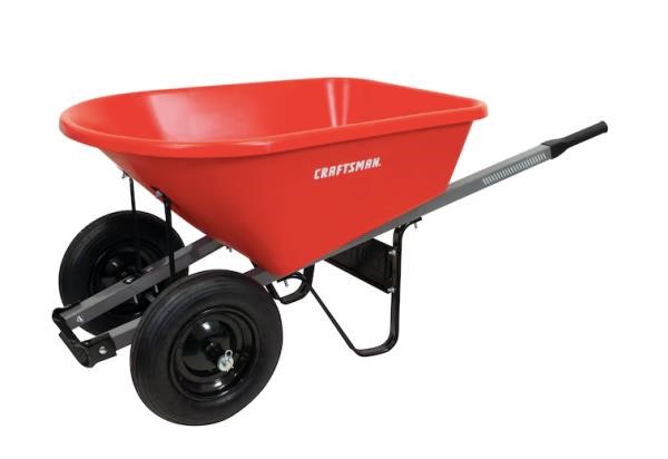 CRAFTSMAN 6-cu ft 2 Wheel Poly Wheelbarrow $119