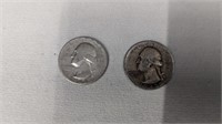 Silver 1945 & 1948 Quarters