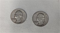 Silver 1952 & 1954 Quarters