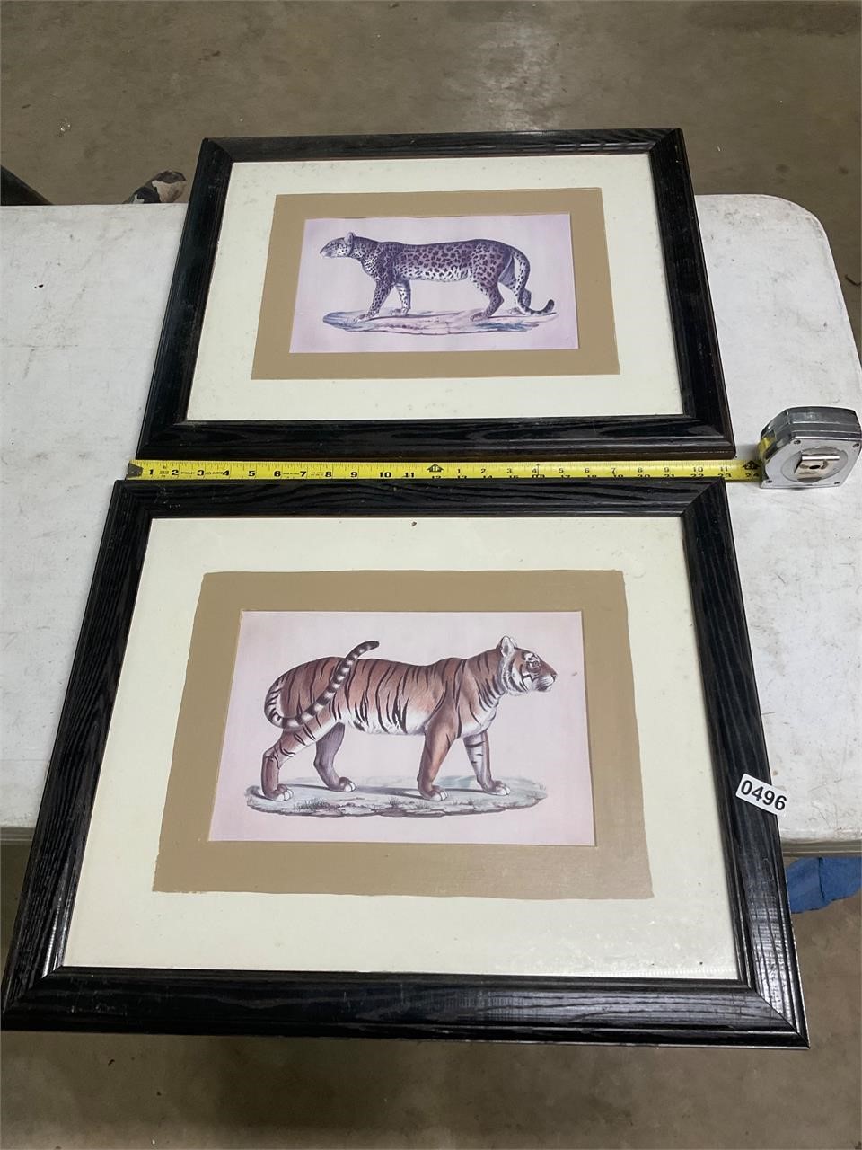 2 framed tiger pictueres