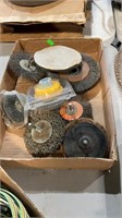 Assortment of wire, wheels, etc.