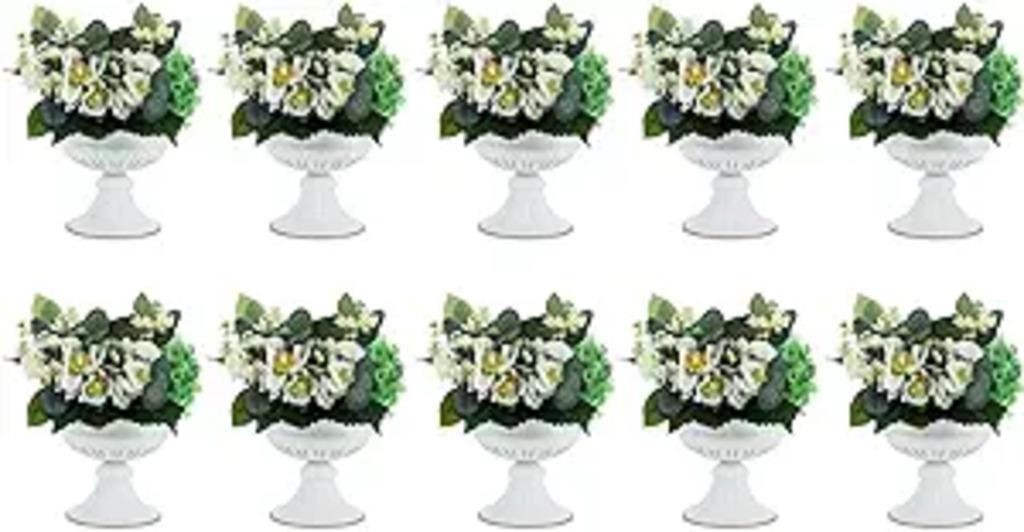 Nuptio White Vases for Centerpieces Wedding - 10 P
