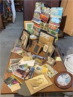 Vintage Post Cards, Pictures, Frames etc