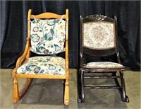 2 Upholstered Rocking Chairs