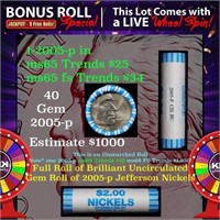 1-5 FREE BU Nickel rolls with win of this 2005-p O