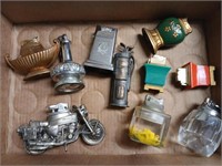 Unusual cigarette lighters lot w motorcycle