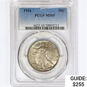 1944 Walking Liberty Half Dollar PCGS MS65