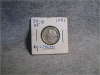 1934-D Silver Mercury dime