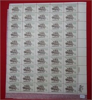 Sheet of US Stamp - 18 Cent-Frederic Remington