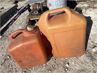 One 5 gallon gas can & one 6 gallon can