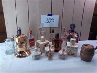 LARGE COLLECTION WHISKEY DECANTORS / BOTTLES