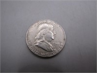 1961 D Benjamin Silver Half Dollar
