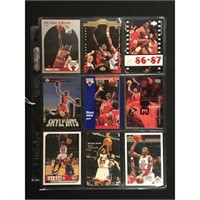 9 Vintage Michael Jordan Basketball Cards
