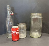 3 Glass Containers
