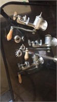 2-#2 universal hand grinders,#5 keystone grinder
