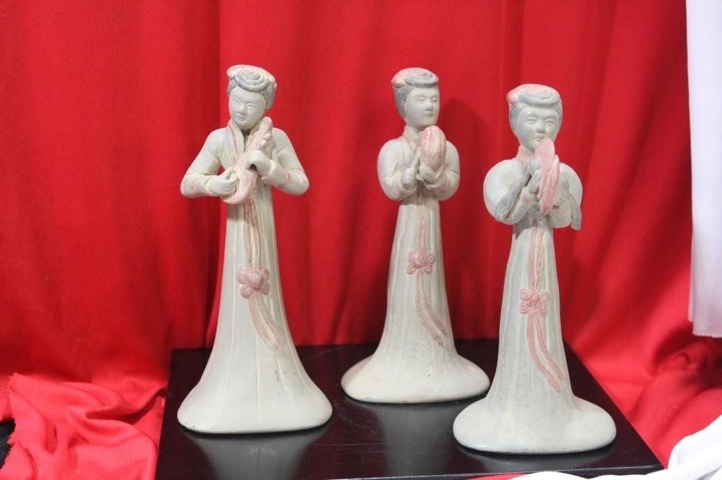 Lot of Three Chinese Tang Style Replica Musicians