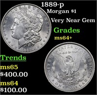 1889-p Morgan $1 Grades Choice+ Unc
