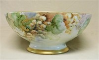 T&V Limoges Hand Painted Punch Bowl.