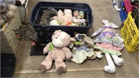 Easter decorations, stuffed animals