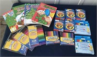 New Coloring Books, Crayons, Markers