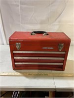 Craftsman toolbox with tools 18”w x 9”d x 12”t