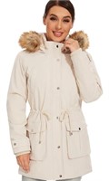 (Size: M - beige) Royal Matrix Women's Parka Coat