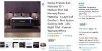 P6104  Nectar Premier Full Size Mattress 13"