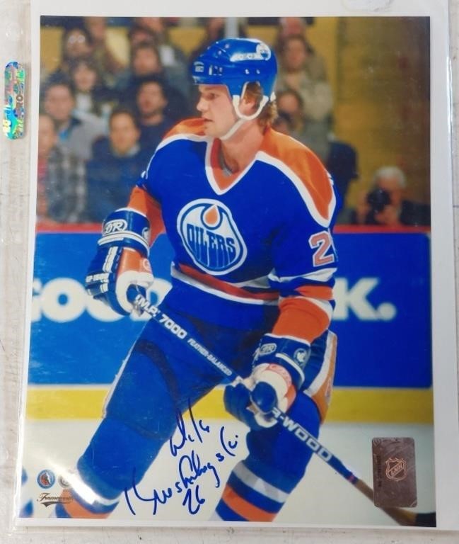 Autographed Oilers Mike Krzyzewski Pic