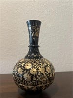 Lacquered brass vase