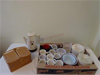Mugs, Bowls, Coffee Pot, etc.