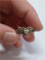 Marked 925 Heart Ring- 3.2g
