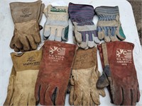 8 Pair of WELDING GLOVES!!  Various Co.