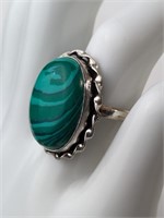 925 MALACHITE RING