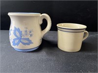 (12) Ceramic Blue & White Mugs