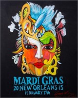 Amzie Adams "Mardi Gras" Acrylic on Canvas, 2015