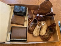 Lot of Billfolds & Baby Shoes