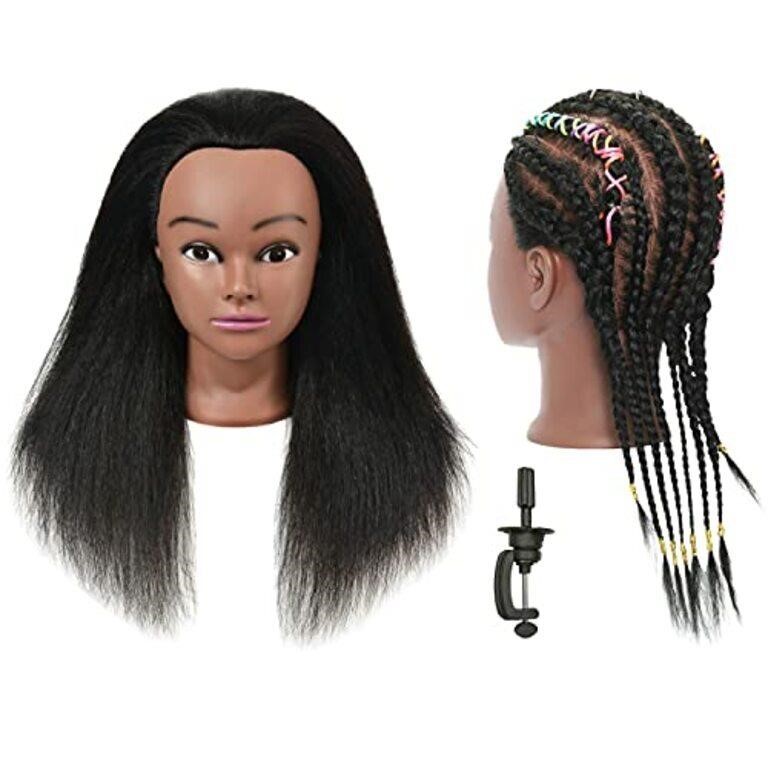 RYHAIR Mannequin Head with Human Hair for Hairdres