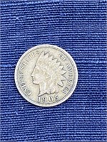 1905 Indian head penny coin