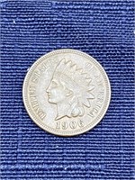 1906 Indian head penny coin