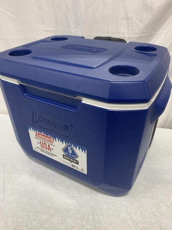 COLEMAN WHEELED COOLER 47.3L KEEPS ICE COLD 5