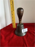 ANTIQUE WOOD HANDLE  BELL