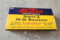 Full Box of Western Super-X 30-30 Ammo